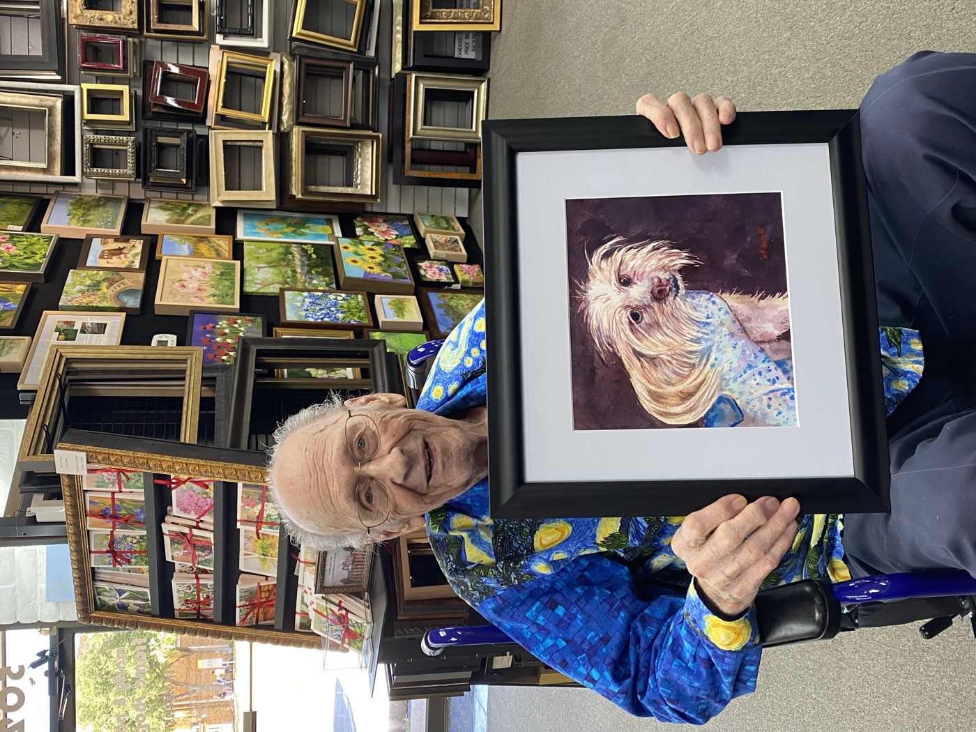Finished pet portrait ready to go home