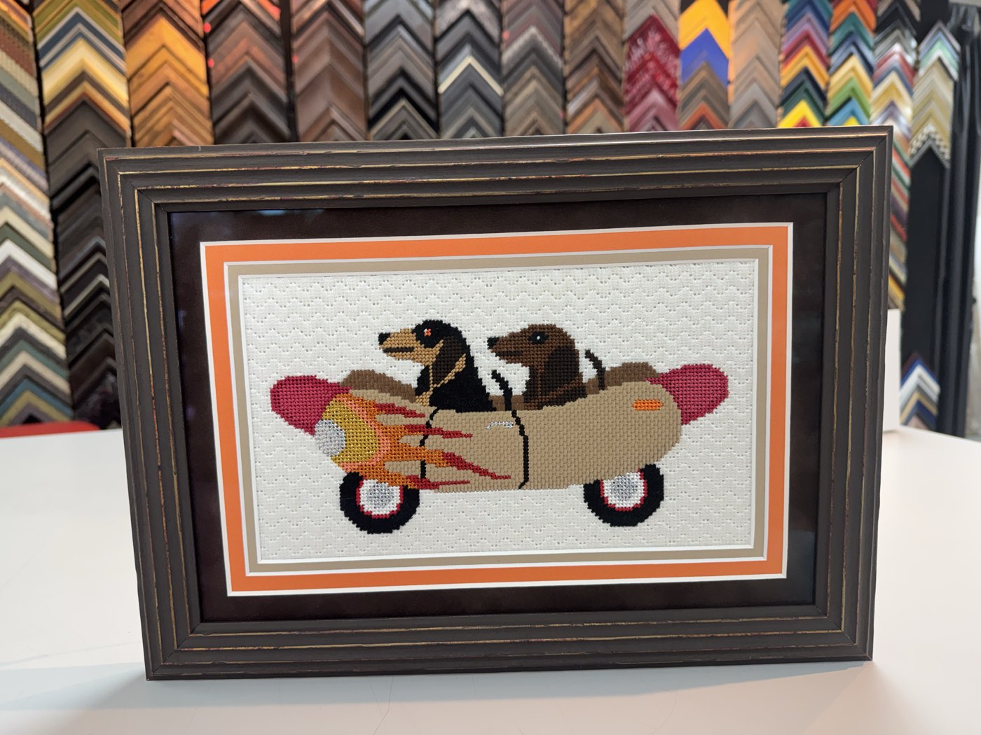 Dimensional framed artwork with depth and careful mounting